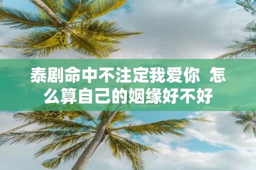 泰剧命中不注定我爱你 怎么算自己的姻缘好不好