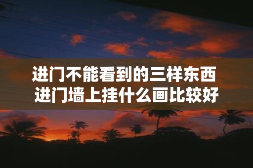 进门不能看到的三样东西 进门墙上挂什么画比较好