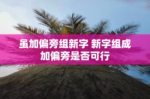 虽加偏旁组新字 新字组成加偏旁是否可行
