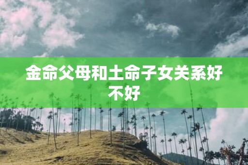 金命父母和土命子女关系好不好