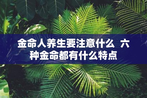 金命人养生要注意什么 六种金命都有什么特点