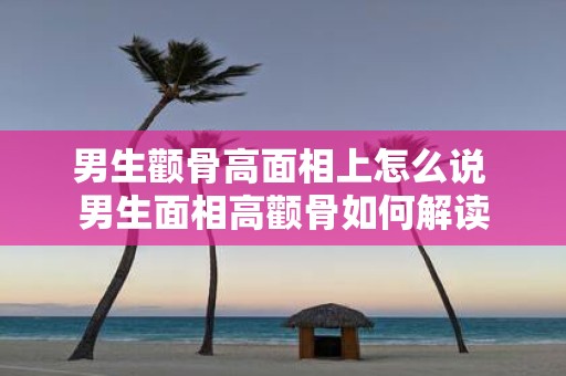 男生颧骨高面相上怎么说 男生面相高颧骨如何解读