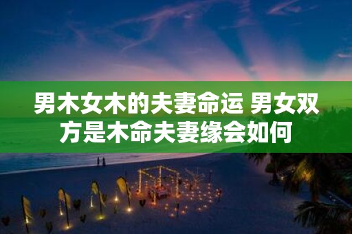 男木女木的夫妻命运 男女双方是木命夫妻缘会如何