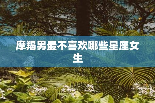 摩羯男最不喜欢哪些星座女生