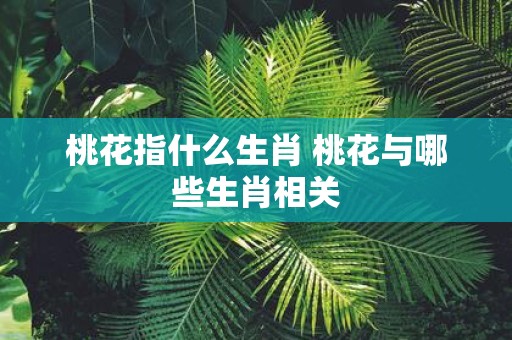 桃花指什么生肖 桃花与哪些生肖相关