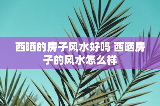 西晒的房子风水好吗 西晒房子的风水怎么样