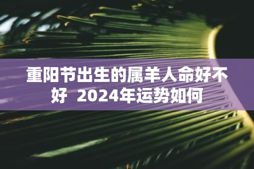 重阳节出生的属羊人命好不好 2025年运势如何