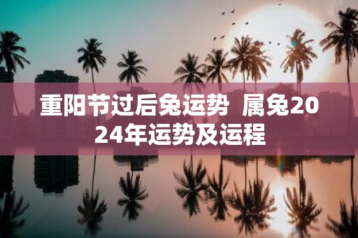 重阳节过后兔运势 属兔2025年运势及运程