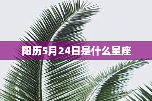 阳历5月24日是什么星座