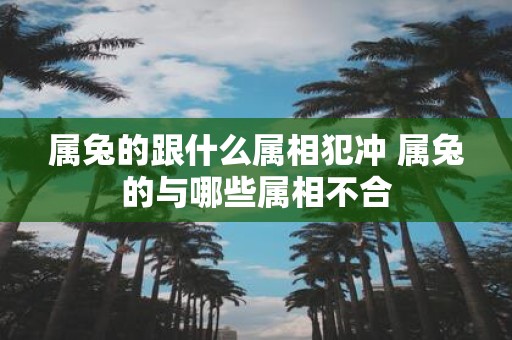 属兔的跟什么属相犯冲 属兔的与哪些属相不合
