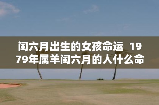 闰六月出生的女孩命运 1979年属羊闰六月的人什么命