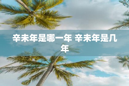 辛未年是哪一年 辛未年是几年