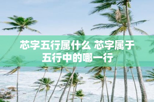 芯字五行属什么 芯字属于五行中的哪一行