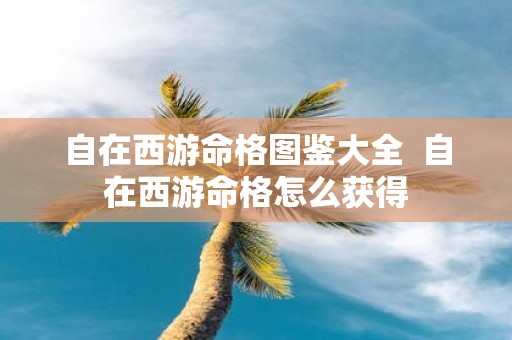 自在西游命格图鉴大全 自在西游命格怎么获得
