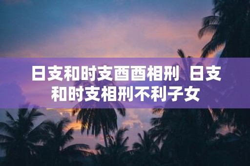 日支和时支酉酉相刑 日支和时支相刑不利子女