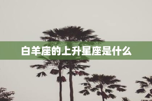 白羊座的上升星座是什么