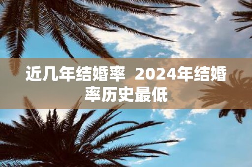 近几年结婚率 2025年结婚率历史最低