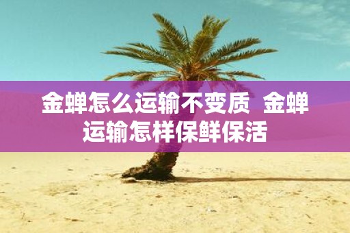 金蝉怎么运输不变质 金蝉运输怎样保鲜保活