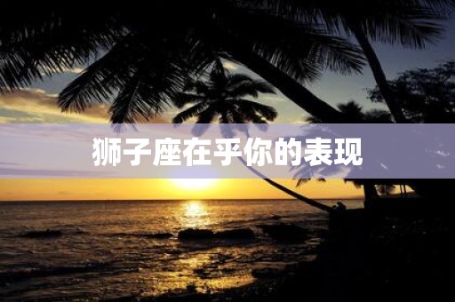 狮子座在乎你的表现