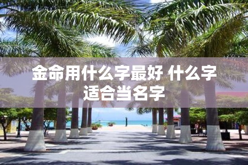 金命用什么字最好 什么字适合当名字