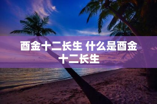 酉金十二长生 什么是酉金十二长生