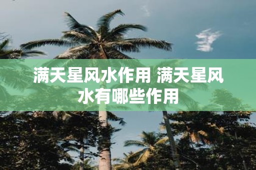 满天星风水作用 满天星风水有哪些作用