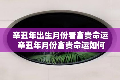 辛丑年出生月份看富贵命运 辛丑年月份富贵命运如何
