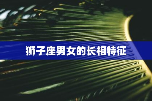 狮子座男女的长相特征