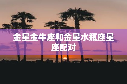 金星金牛座和金星水瓶座星座配对