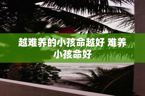 越难养的小孩命越好 难养小孩命好