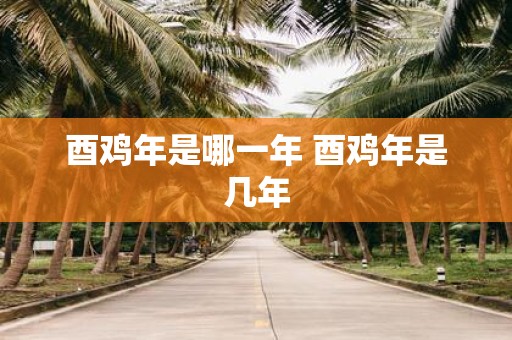 酉鸡年是哪一年 酉鸡年是几年