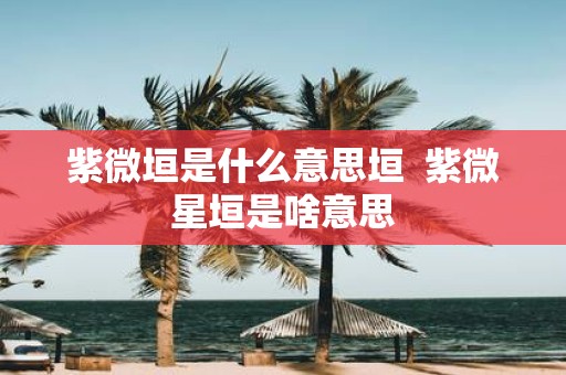 紫微垣是什么意思垣 紫微星垣是啥意思