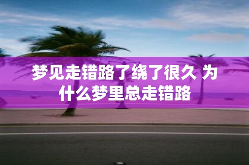 梦见走错路了绕了很久 为什么梦里总走错路