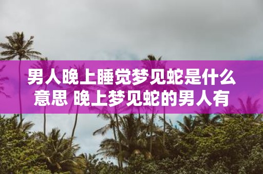 男人晚上睡觉梦见蛇是什么意思 晚上梦见蛇的男人有何寓意