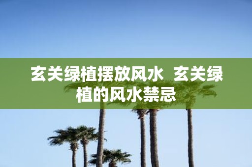 玄关绿植摆放风水 玄关绿植的风水禁忌