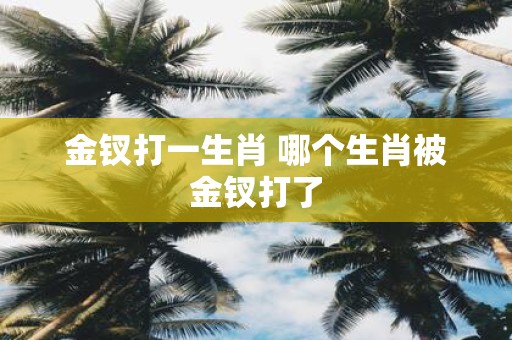 金钗打一生肖 哪个生肖被金钗打了