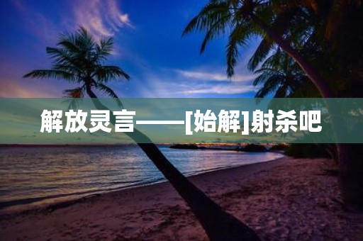 解放灵言——[始解]射杀吧