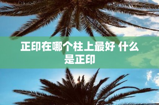 正印在哪个柱上最好 什么是正印