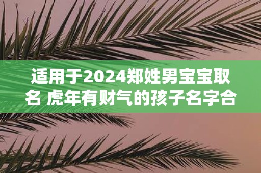适用于2025郑姓男宝宝取名 虎年有财气的孩子名字合集