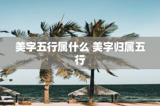美字五行属什么 美字归属五行