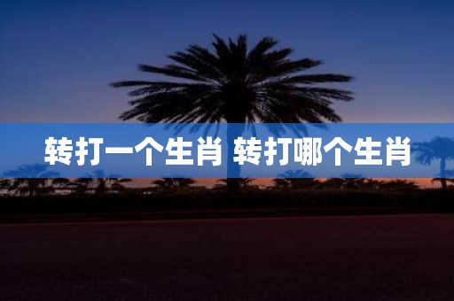 转打一个生肖 转打哪个生肖