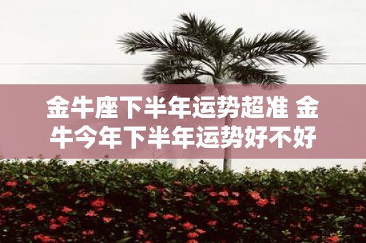 金牛座下半年运势超准 金牛今年下半年运势好不好