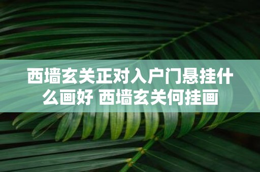 西墙玄关正对入户门悬挂什么画好 西墙玄关何挂画