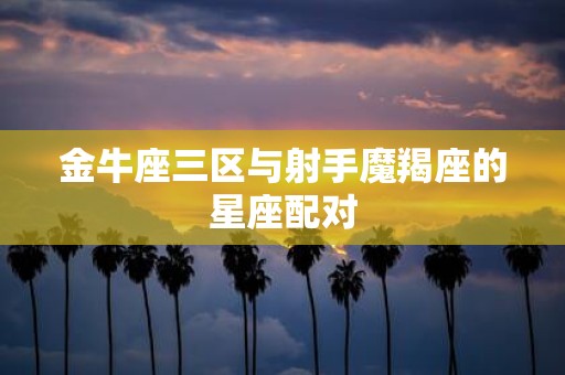 金牛座三区与射手魔羯座的星座配对