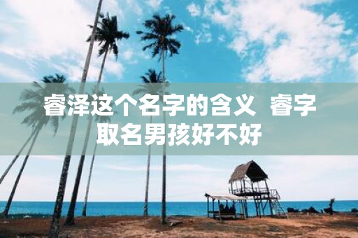 睿泽这个名字的含义 睿字取名男孩好不好