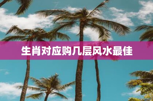 生肖对应购几层风水最佳
