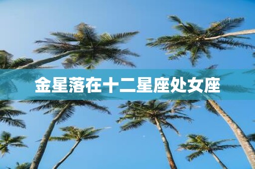 金星落在十二星座处女座