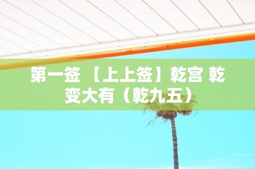 第一签 【上上签】乾宫 乾变大有（乾九五）