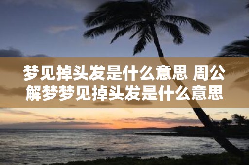 梦见掉头发是什么意思 周公解梦梦见掉头发是什么意思