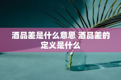 酒品差是什么意思 酒品差的定义是什么